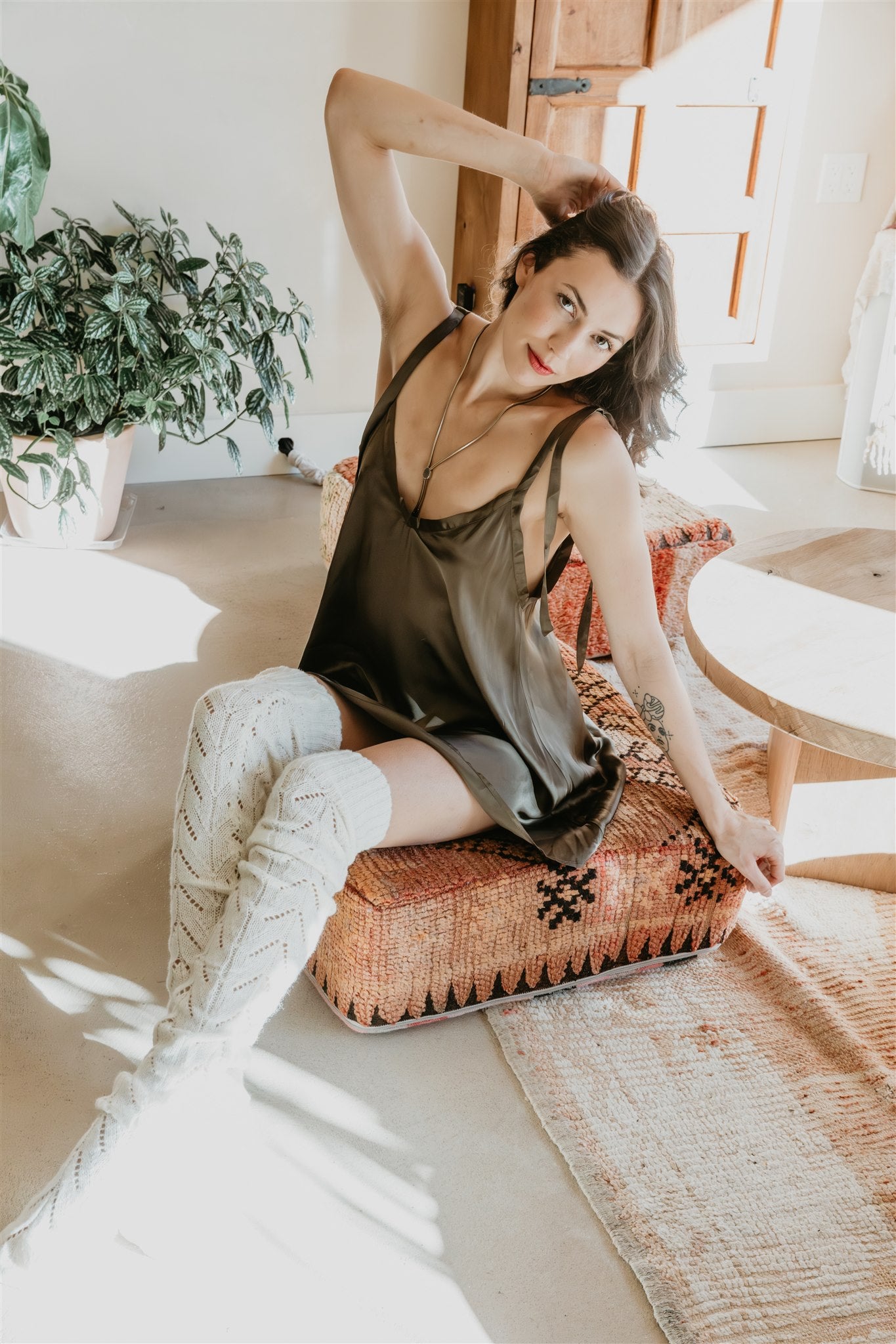 women wearing breathable viscose top with relaxed silhouette