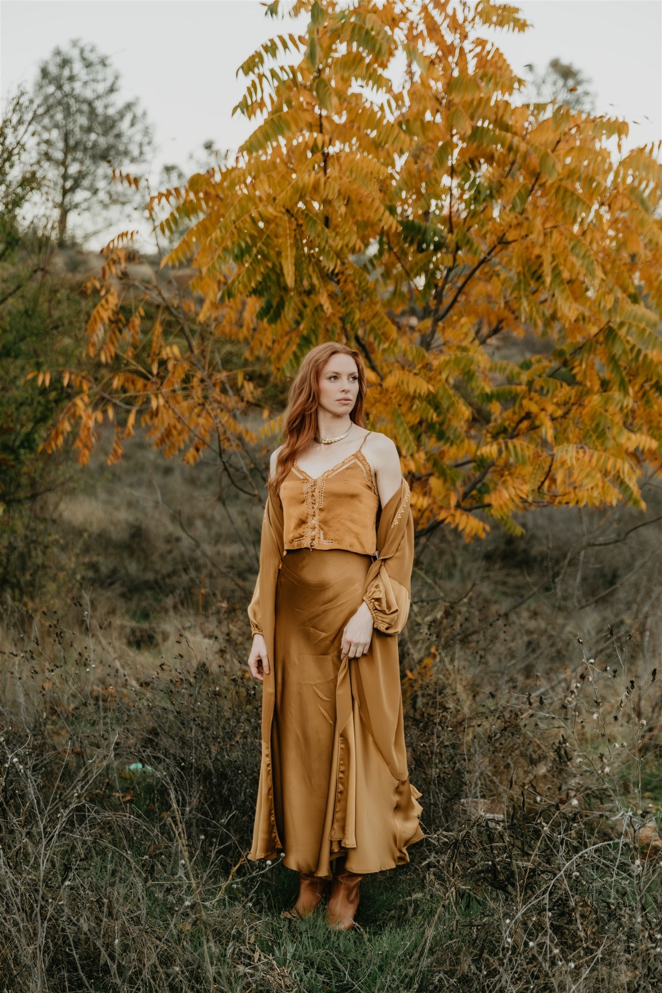 women wearing silk blouse in the wild