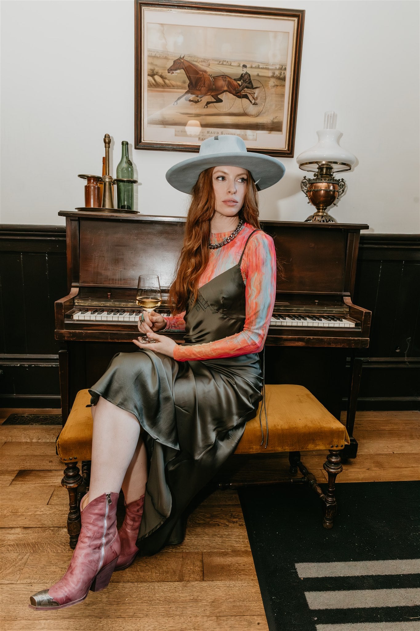 Nova Silk Slip Dress - Licorice
