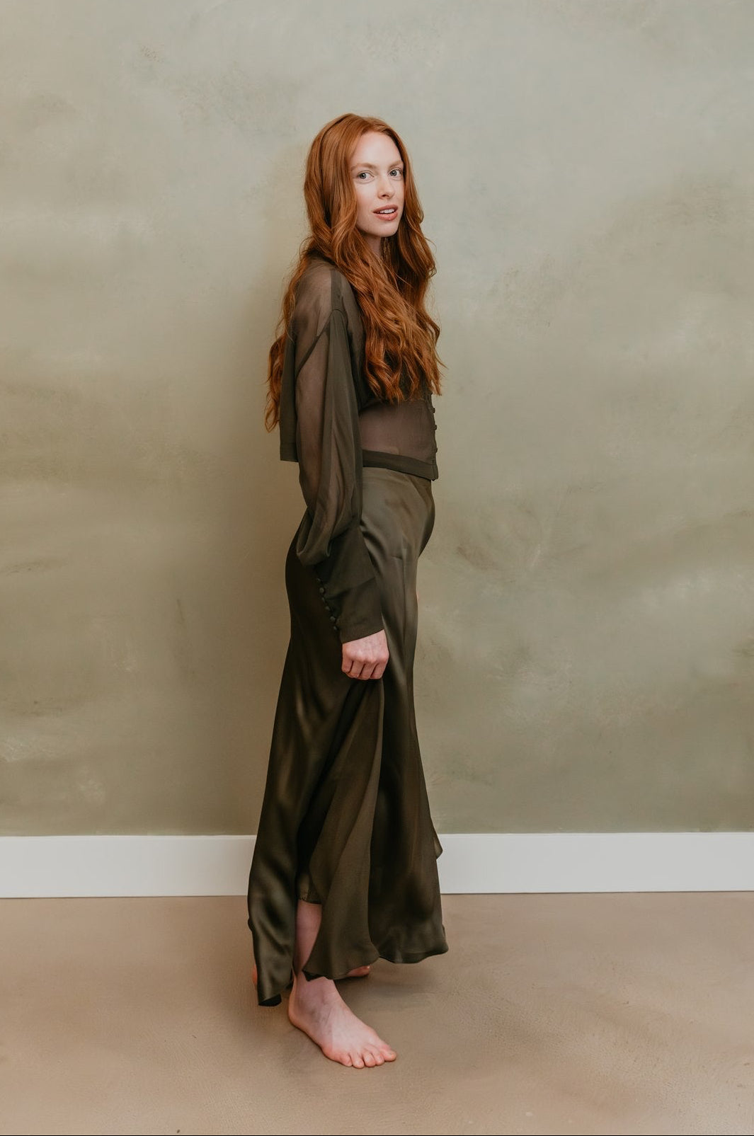 Eclipse Silk Chiffon Top – Licorice