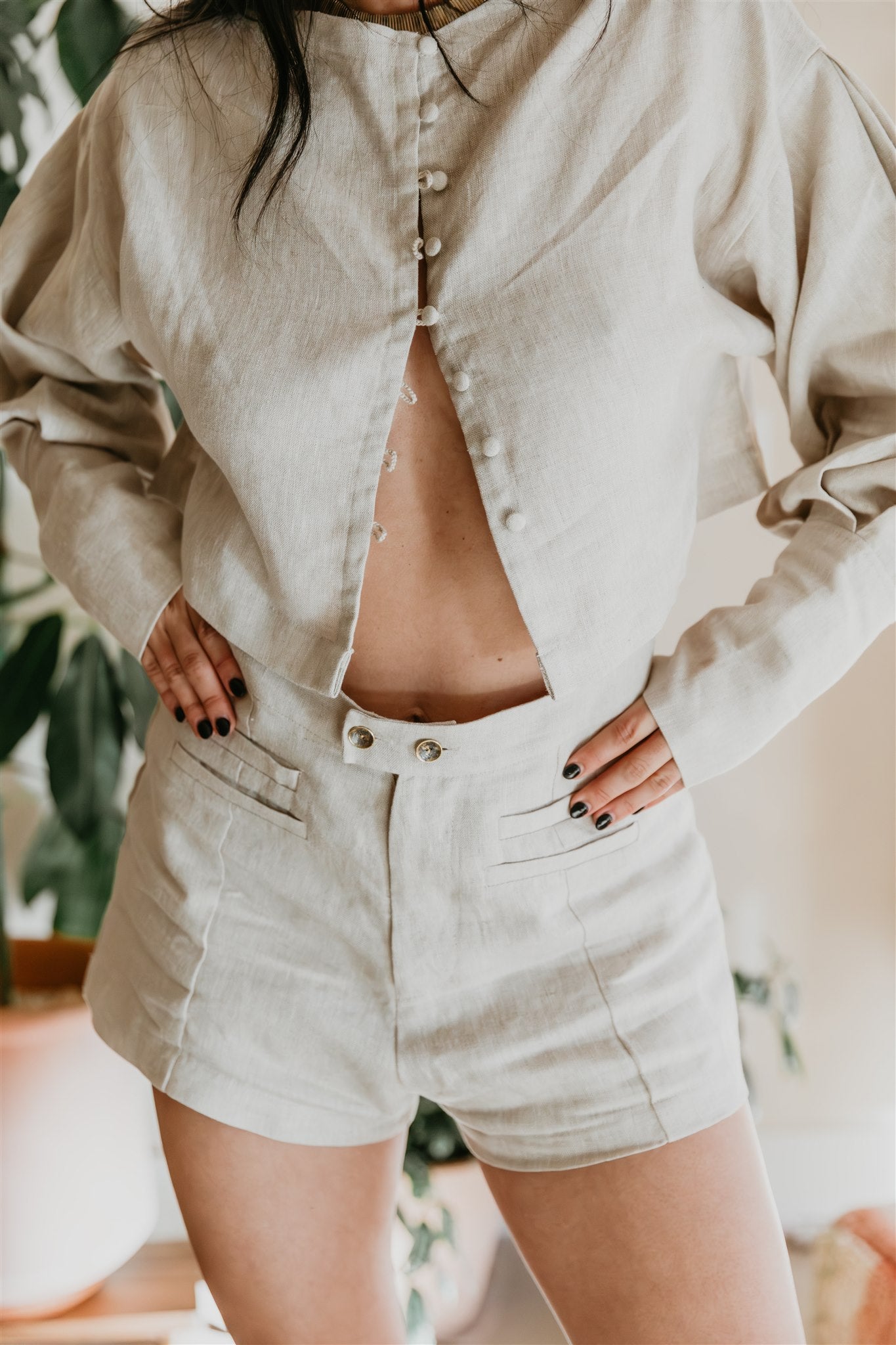 Sahara Linen Shorts – Sand Washed